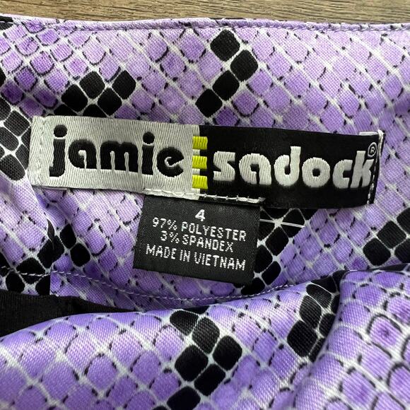 Jamie Sadock Purple Snakeskin Skirt 4 y2k Golf Tennis Party Snake Mini - Picture 2 of 5